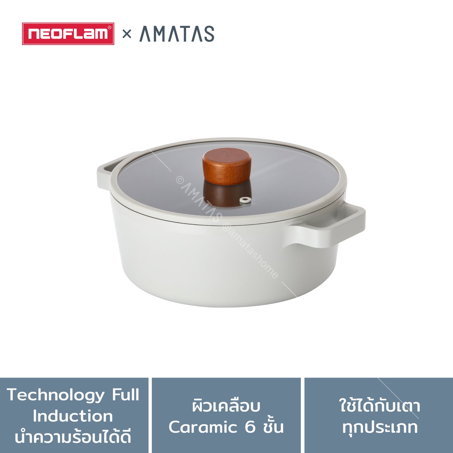Neoflam FIKA Reserve กระทะ หม้อ จากเกาหลี มีให้เลือก 12 แบบ ใช้ได้กับเตาทุกประเภท ของแท้ผลิตจากเกาหลี