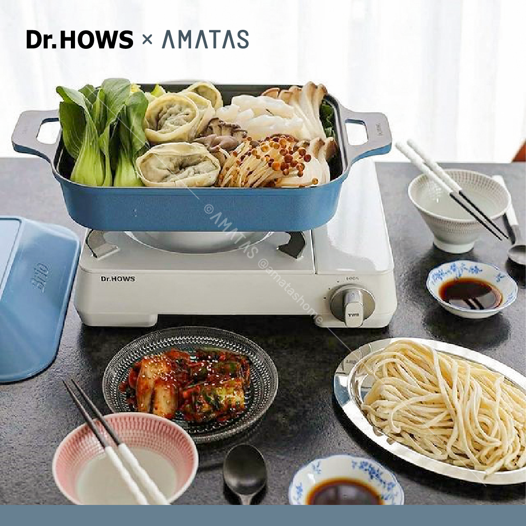 Dr.HOWS กระทะปิ้งย่างทรงสี่เหลี่ยม ขนาด 28เซนติเมตร